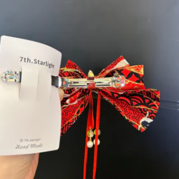 Fox Mask Bow Hair Clip