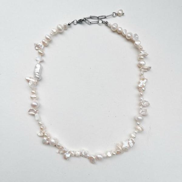 Irregular Shaped Pearl Necklace